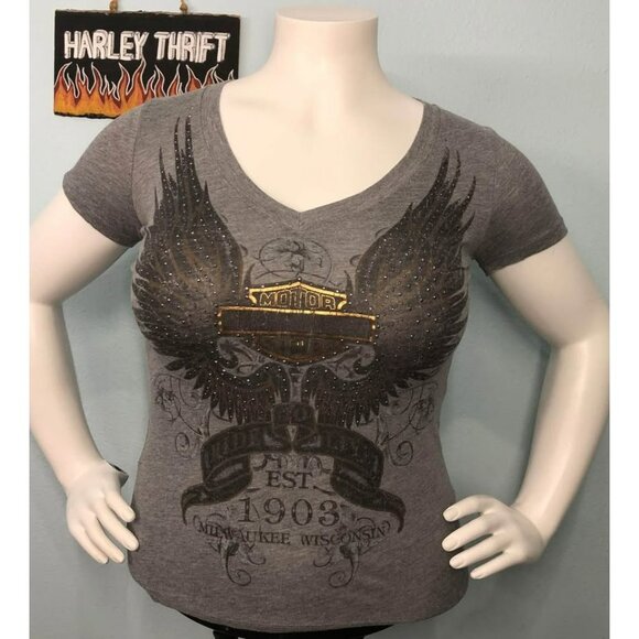 Harley-Davidson T-shirt Medium Women, Rhinestone, TENNESSEE - Picture 3 of 5